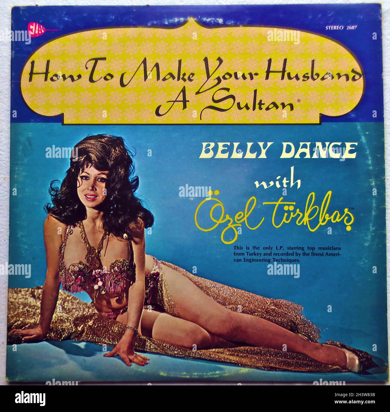 1960s  - Belly Dance with Ozel Turkbas Lp - Original Vinyl Record Stock Photo