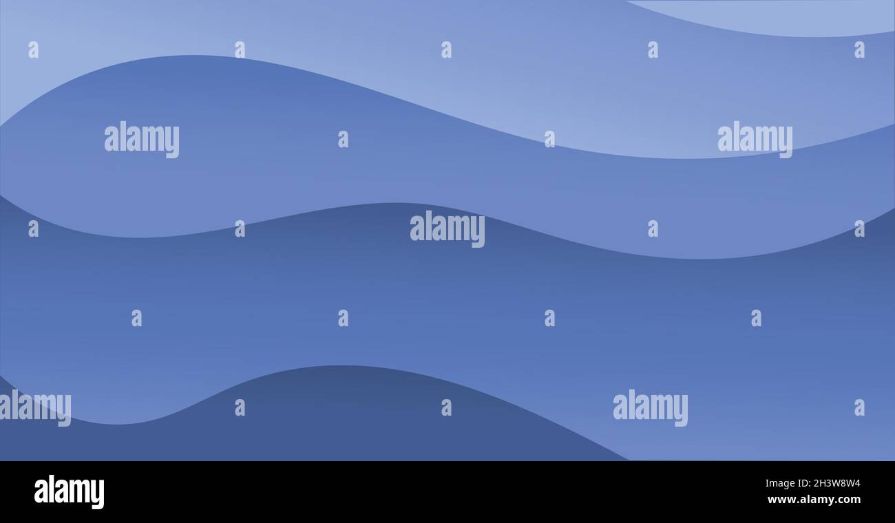 Abstract blue background with wavy lines - Vector Stock Photo - Alamy