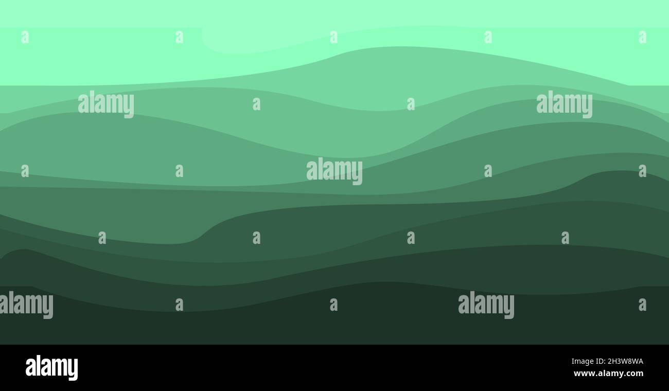 Abstract green background with wavy lines - Vector Stock Photo - Alamy