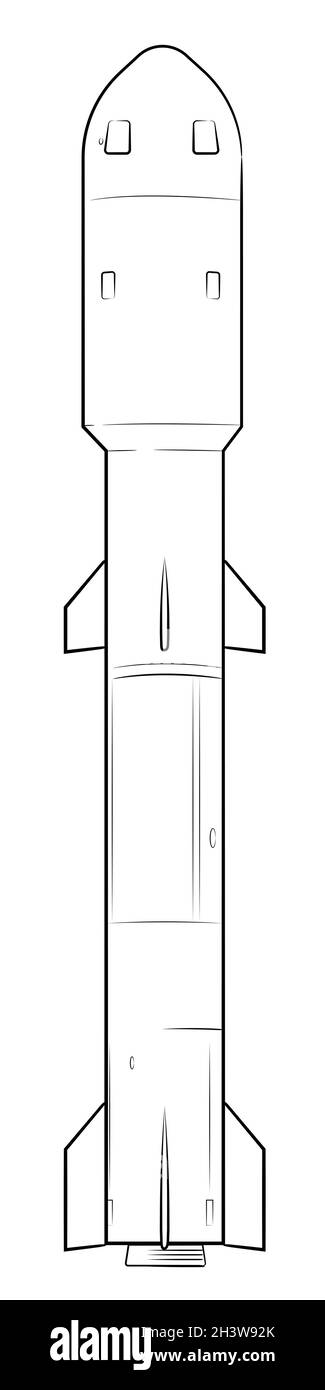 Space rocket - vector illustration of a vehicle. Stock Vector
