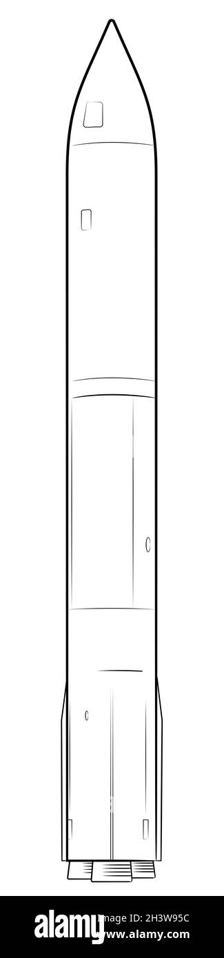Space rocket - vector illustration of a vehicle. Stock Vector