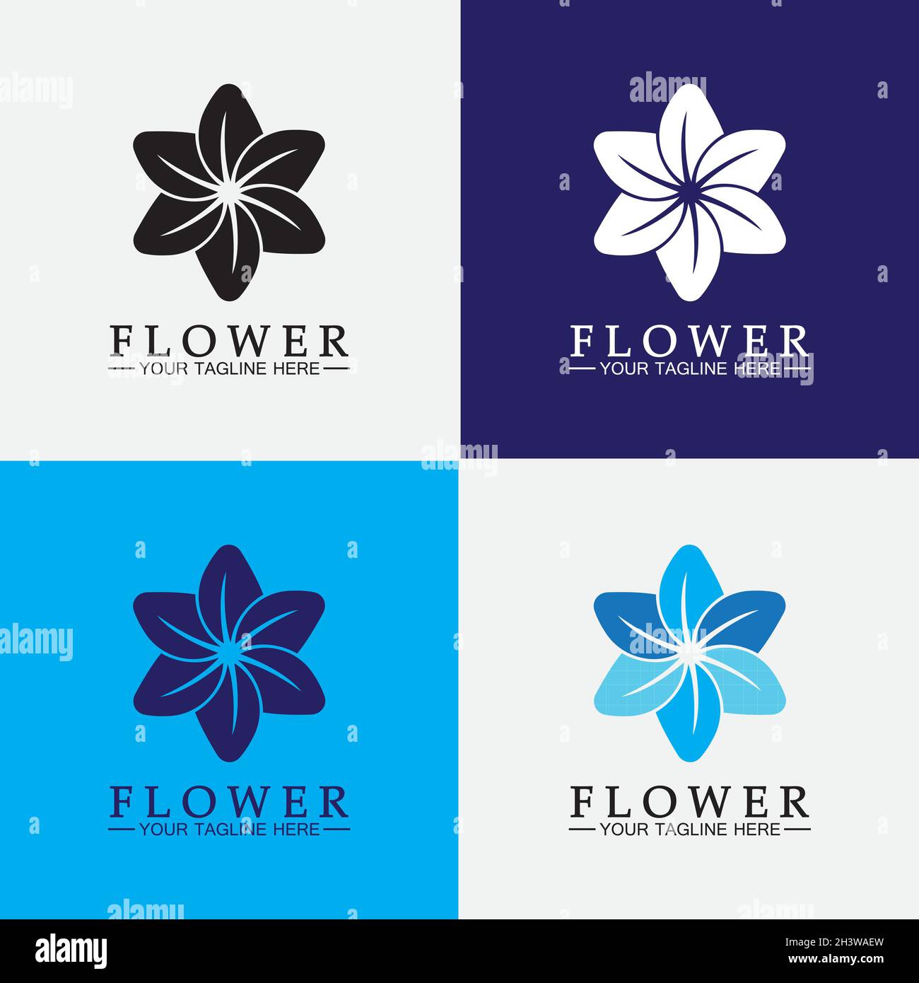 Flower logo vector illustration design template Stock Vector Image ...