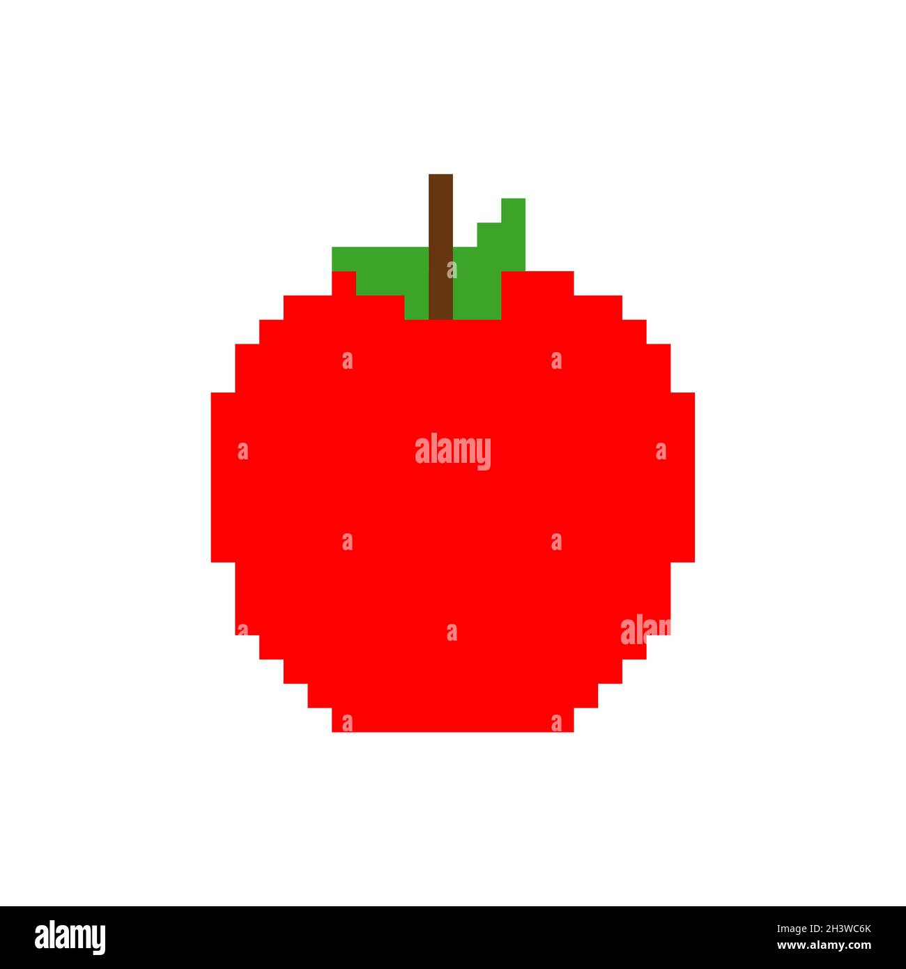 Apple pixel art. pixelated Fruit. 8 bit vector illustration Stock ...