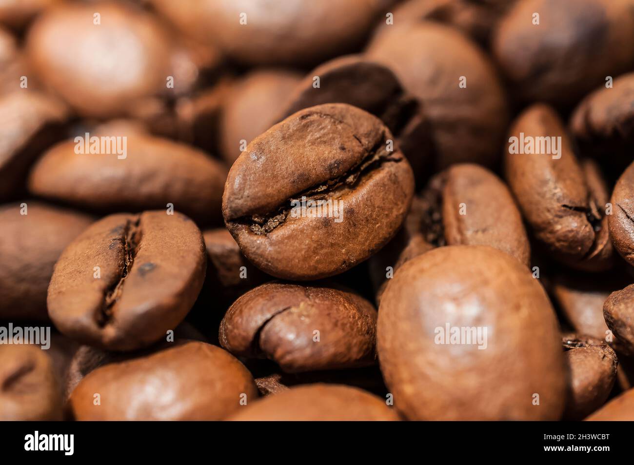 Roasted coffee beans Stock Photo