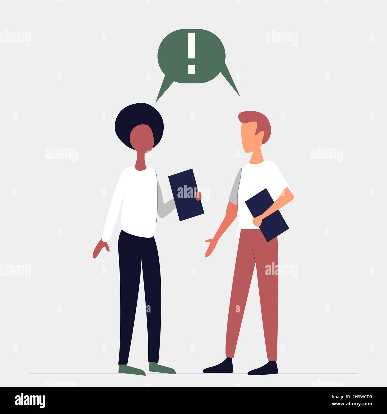 Business disputes, team discussion, search for truth - Vector Stock Photo