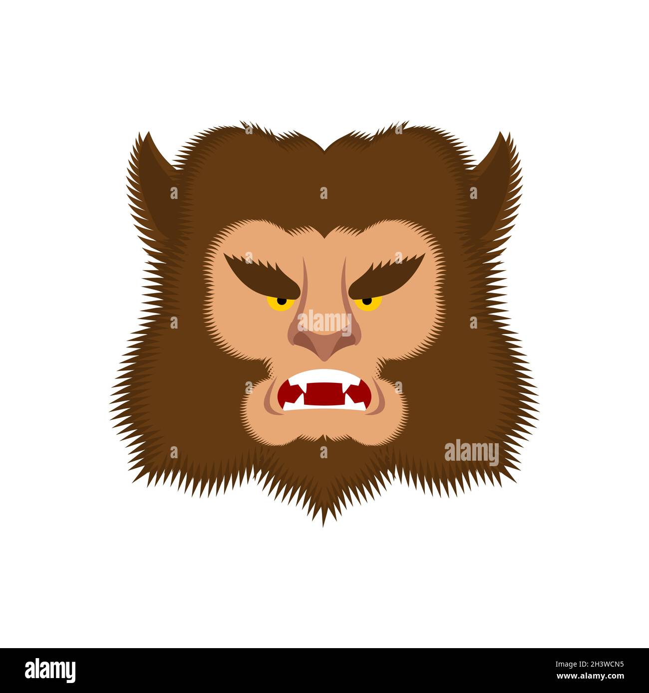 Cartoon Werewolf Face
