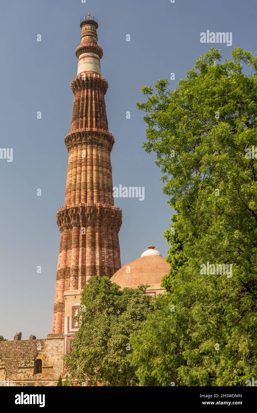 Qutb Minar in Delhi Stock Photo