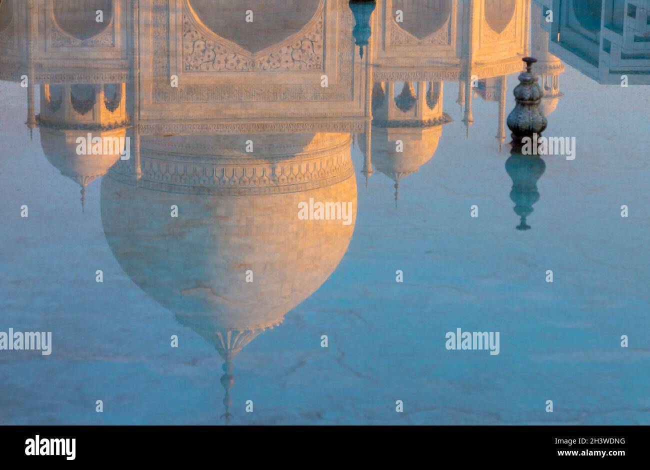 Reflection of the Taj Mahal Stock Photo