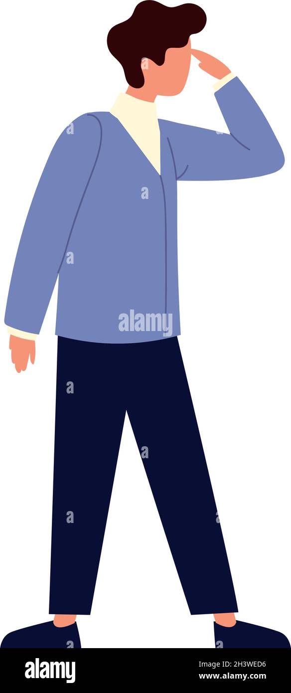 man looking far away Stock Vector Image & Art Alamy