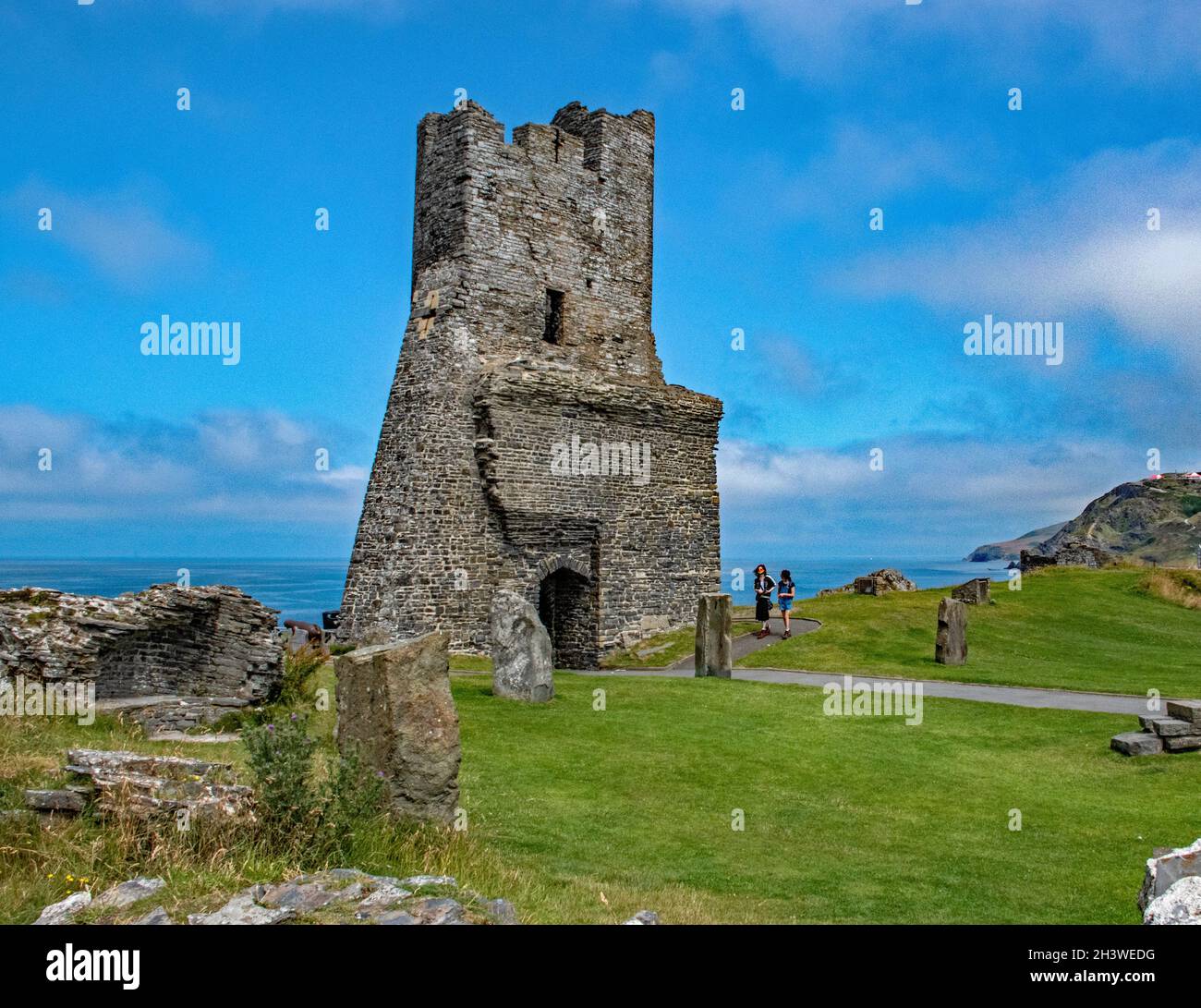 Aberystwyth castle, The North gate within the inner ward. Stock Photo