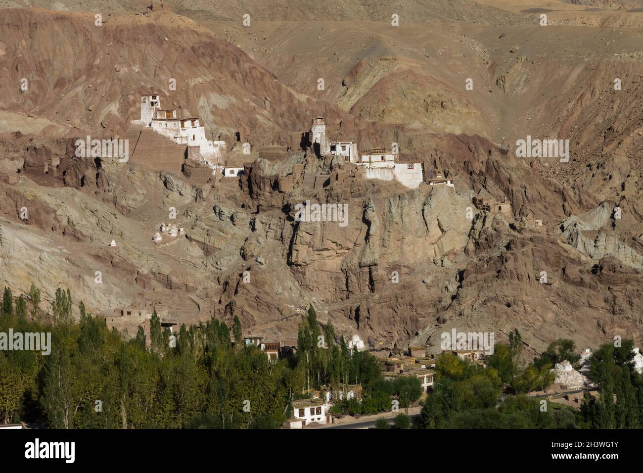 Monastery in Basgo. Indus Valley, Ladakh. Stock Photo