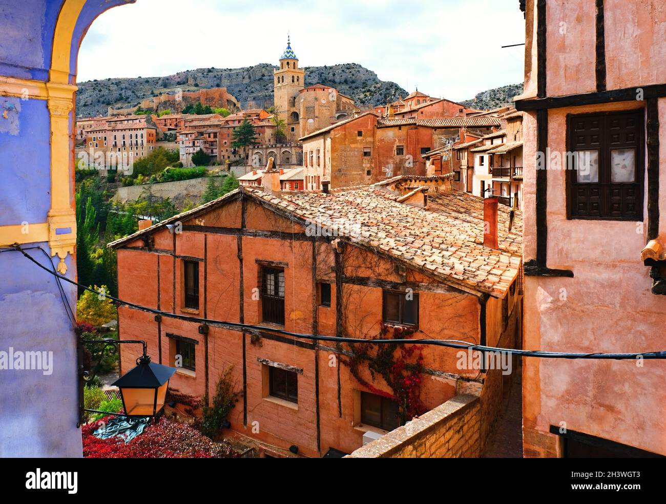 Architecture in Albarracin, Teruel - Spain Stock Photo