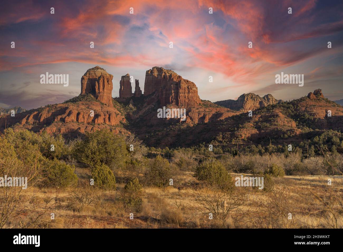 American Desert Rock Formations Stock Photo
