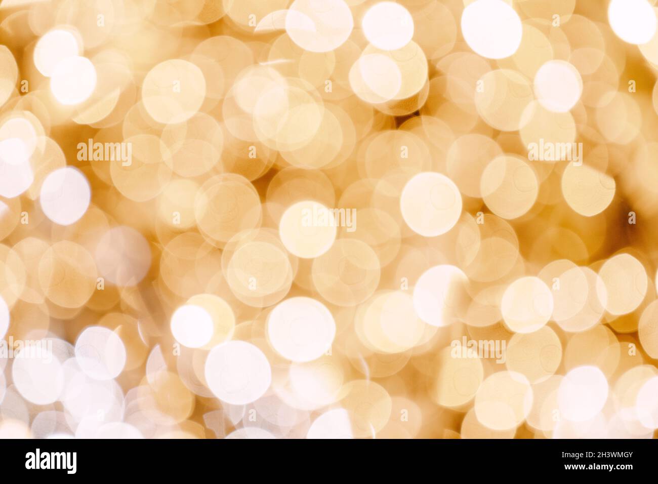 Abstract bokeh lights with soft light background. Lights of garland. Stock Photo