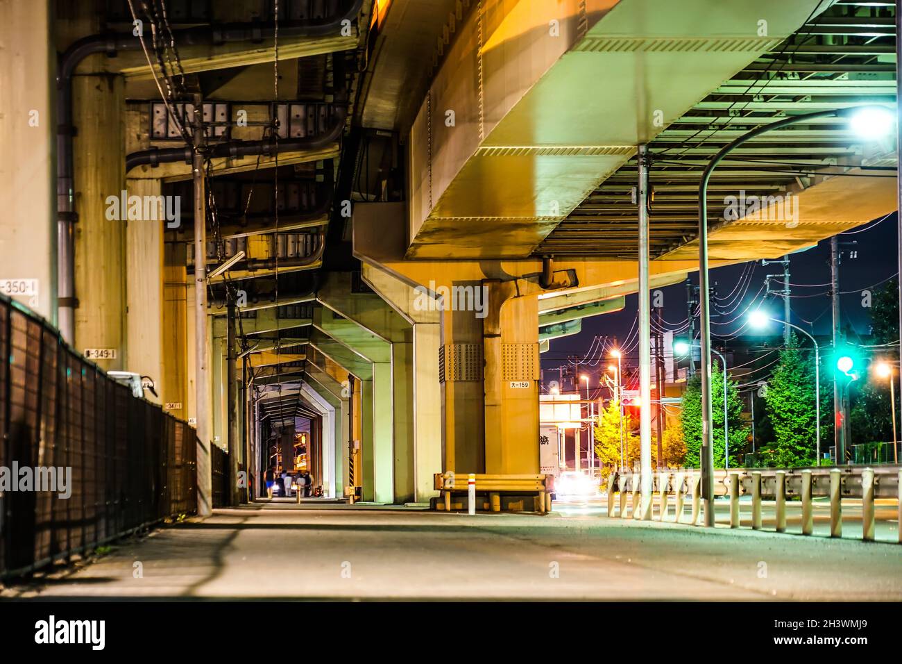 Of the Keihin industrial area night view Stock Photo