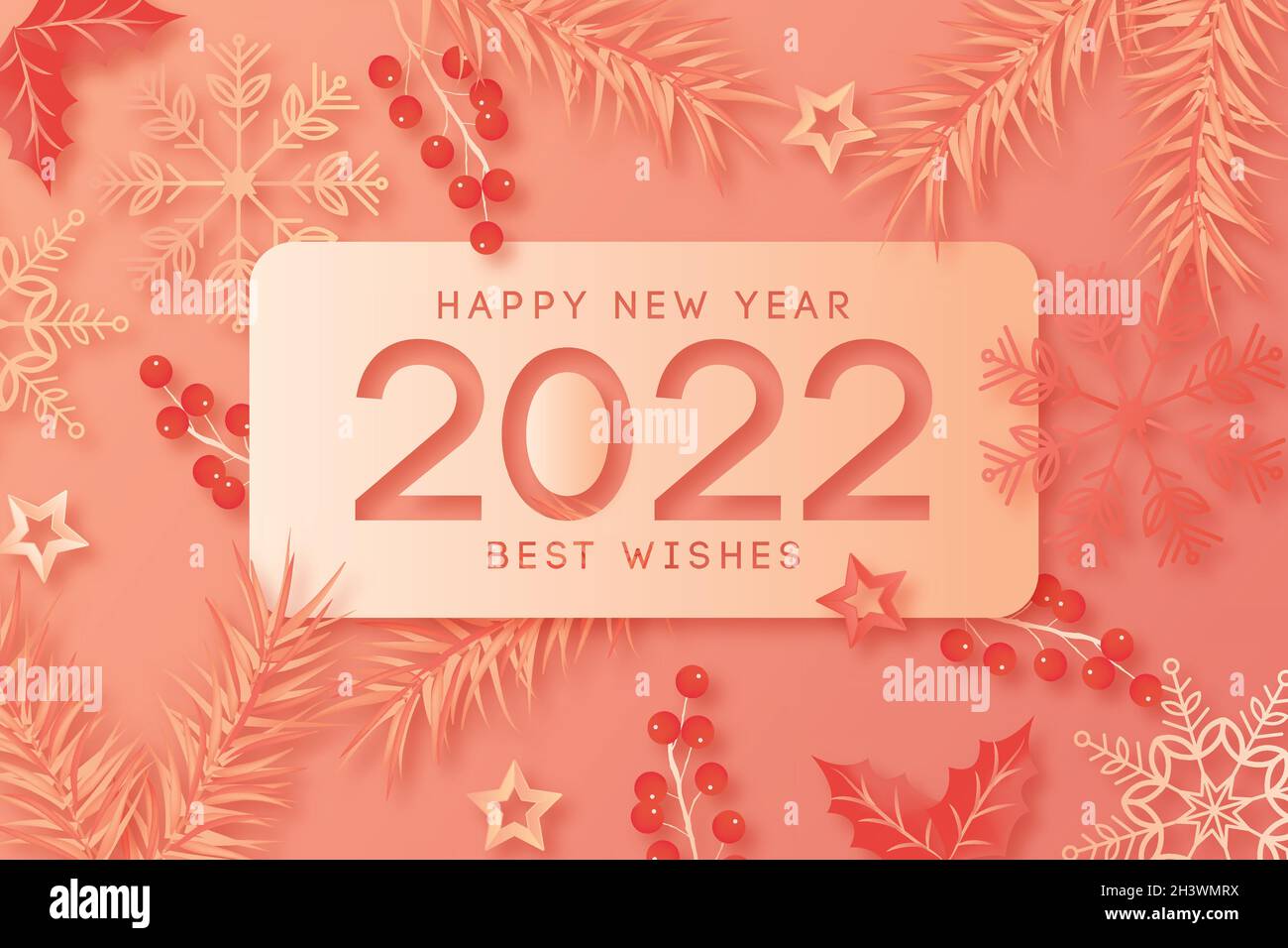 new year 2022 background with realistic golden decoration vector design ...