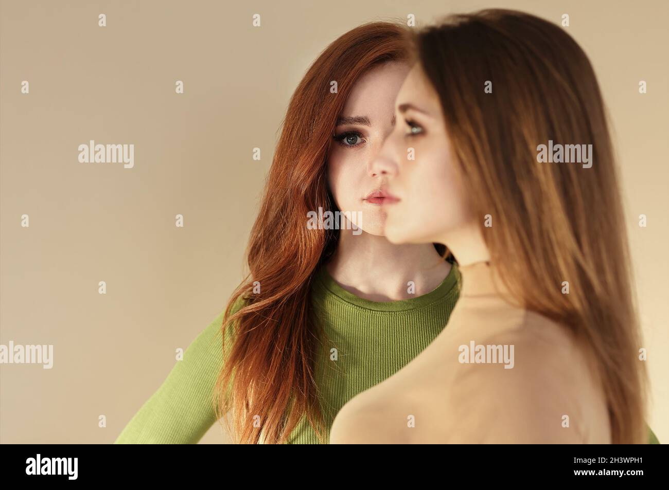 Two cheerful young women Stock Photo