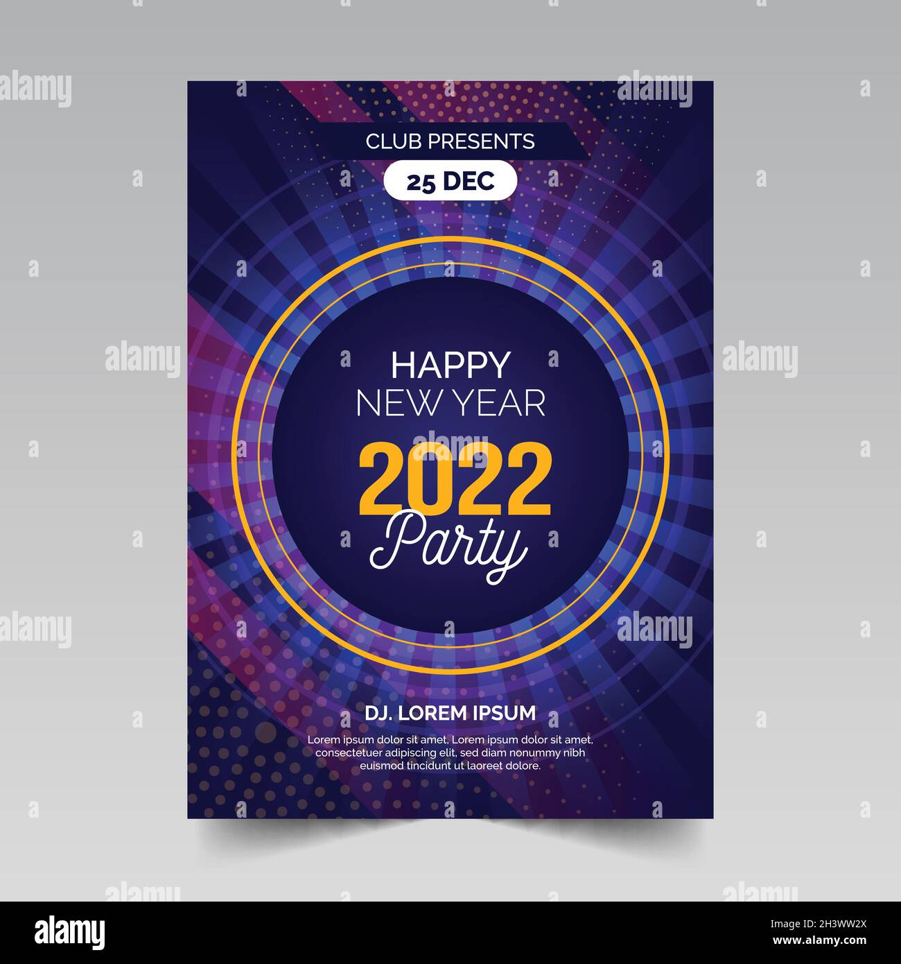 abstract new year 2022 party flyer template vector design illustration ...