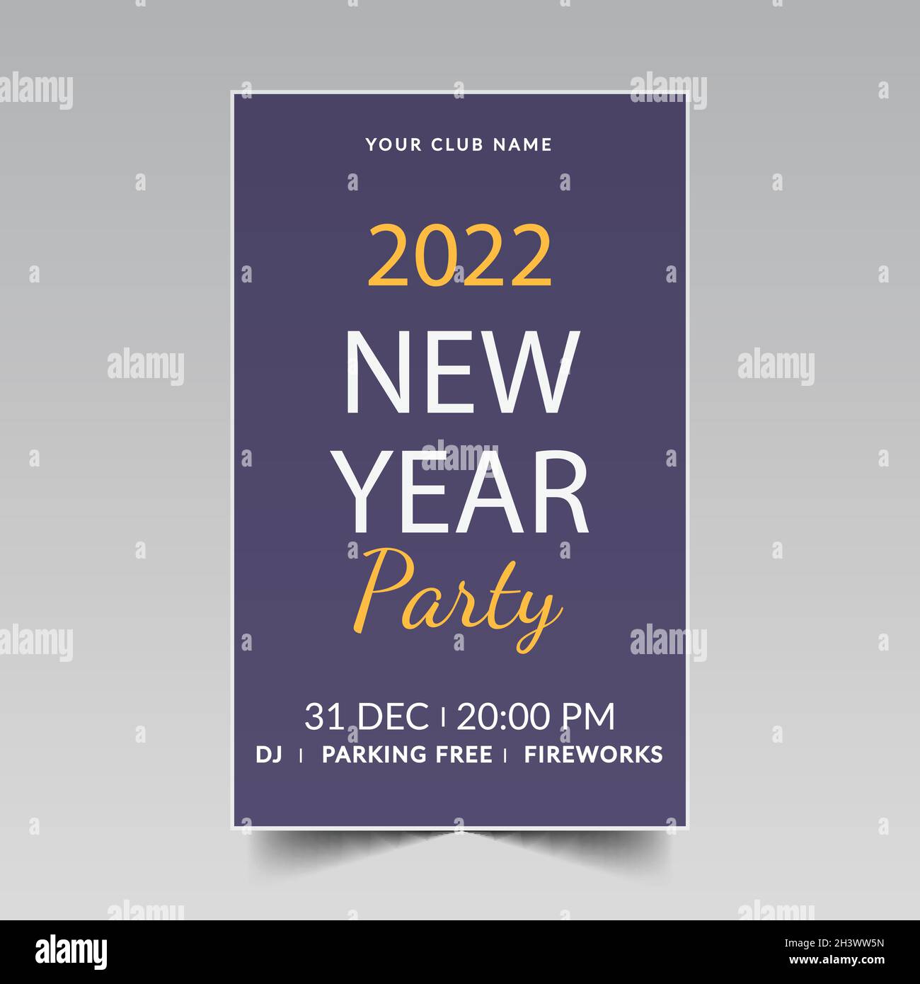 new year 2022 party flyer template with photo vector design ...