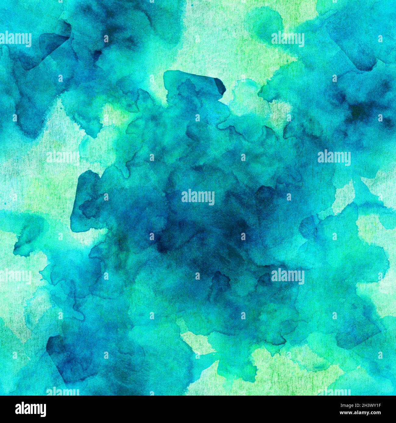 Seamless abstract background pattern wiith blue and teal splashes Stock Photo