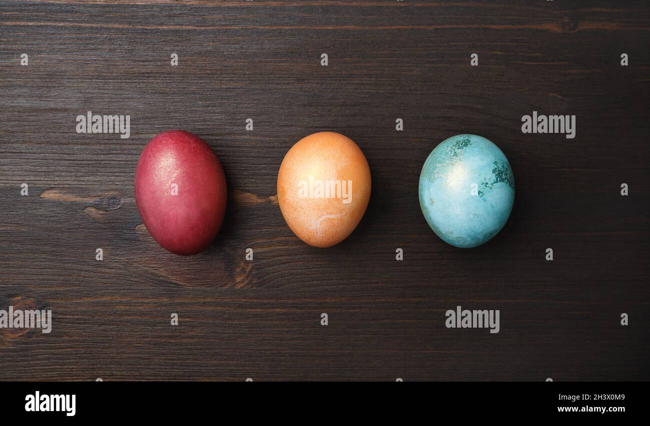 Three Easter eggs Stock Photo