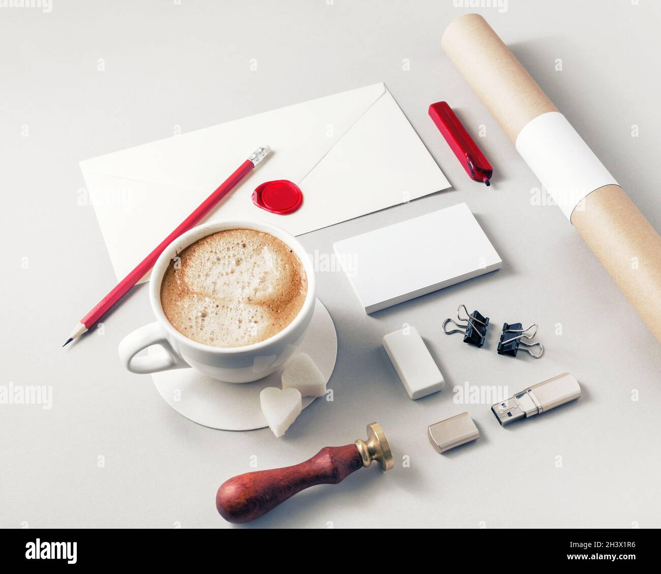 Vintage stationery set Stock Photo Alamy