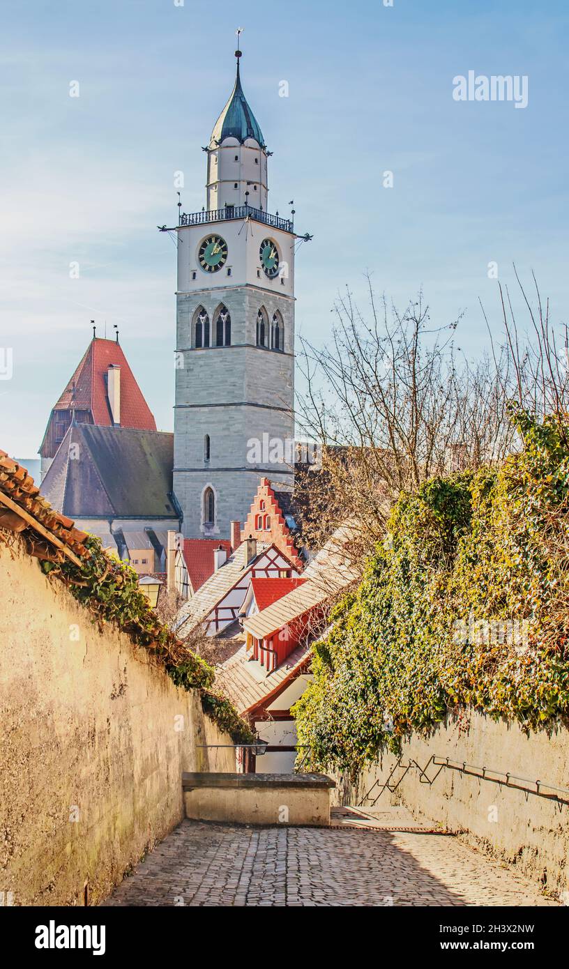 St. Nikolaus Minster, Ãœberlingen on Lake Constance Stock Photo