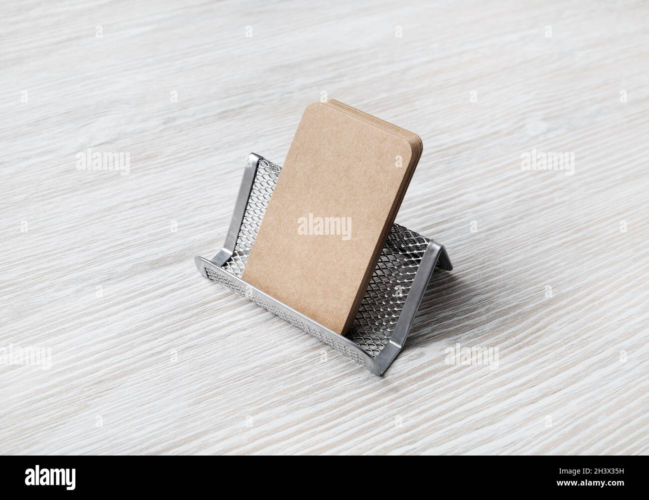 Card holder, business cards Stock Photo