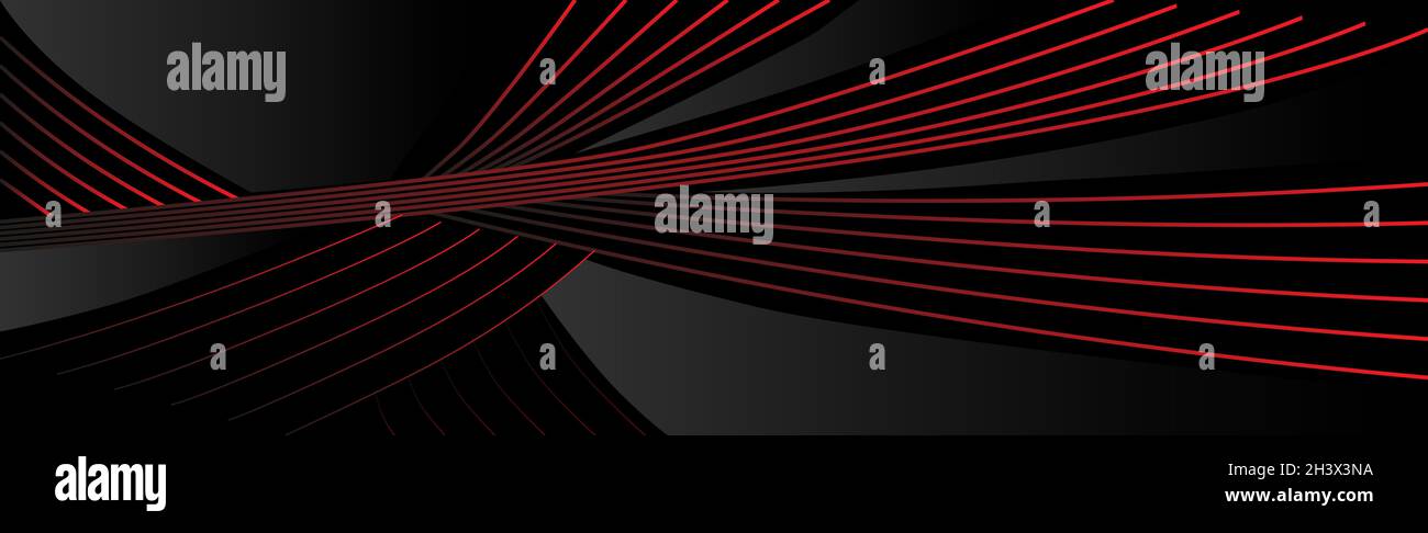 Dark black abstract background with red lines - Vector Stock Photo - Alamy