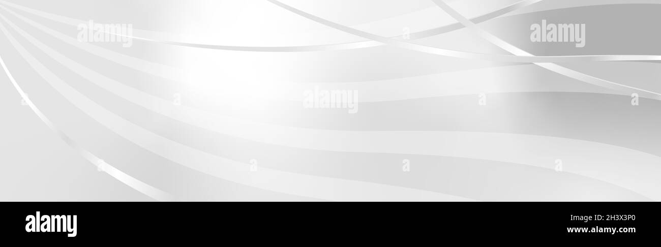 White - gray vector background with wavy lines - illustration Stock ...