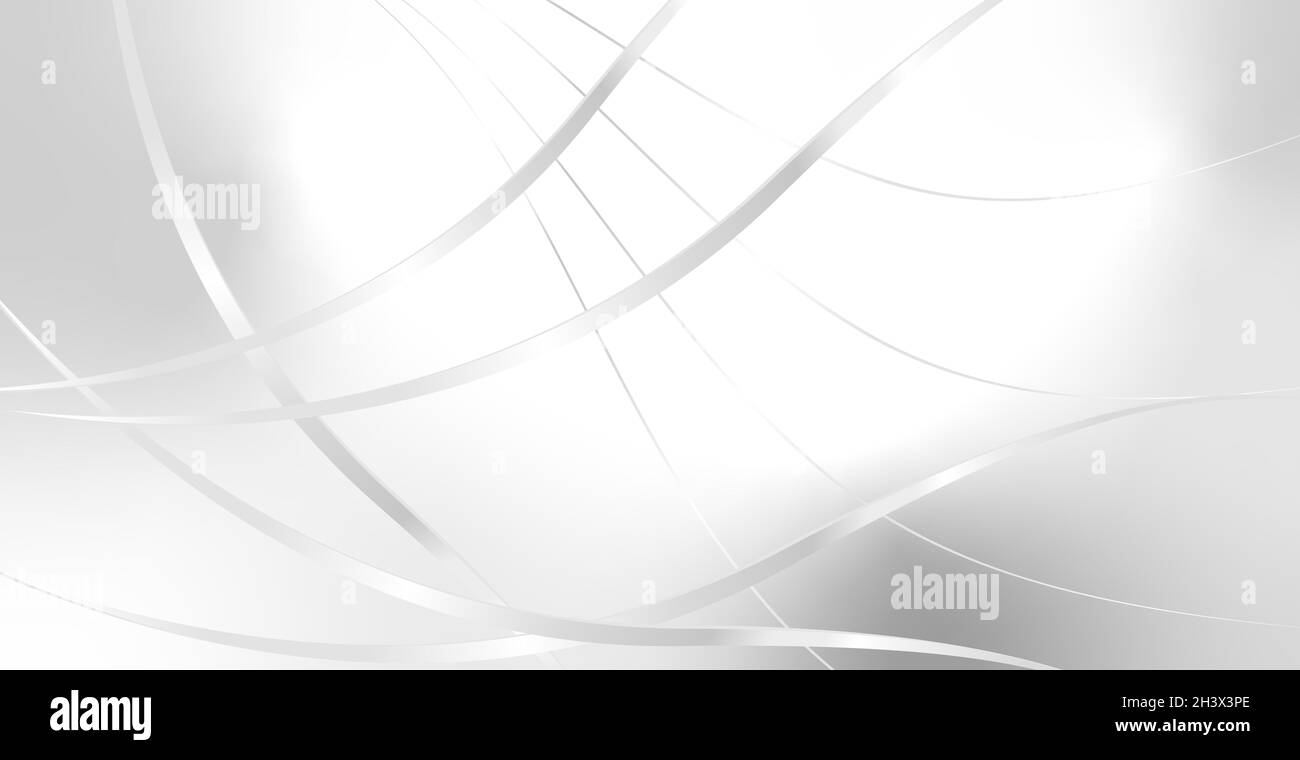 White - gray vector background with wavy lines - illustration Stock ...