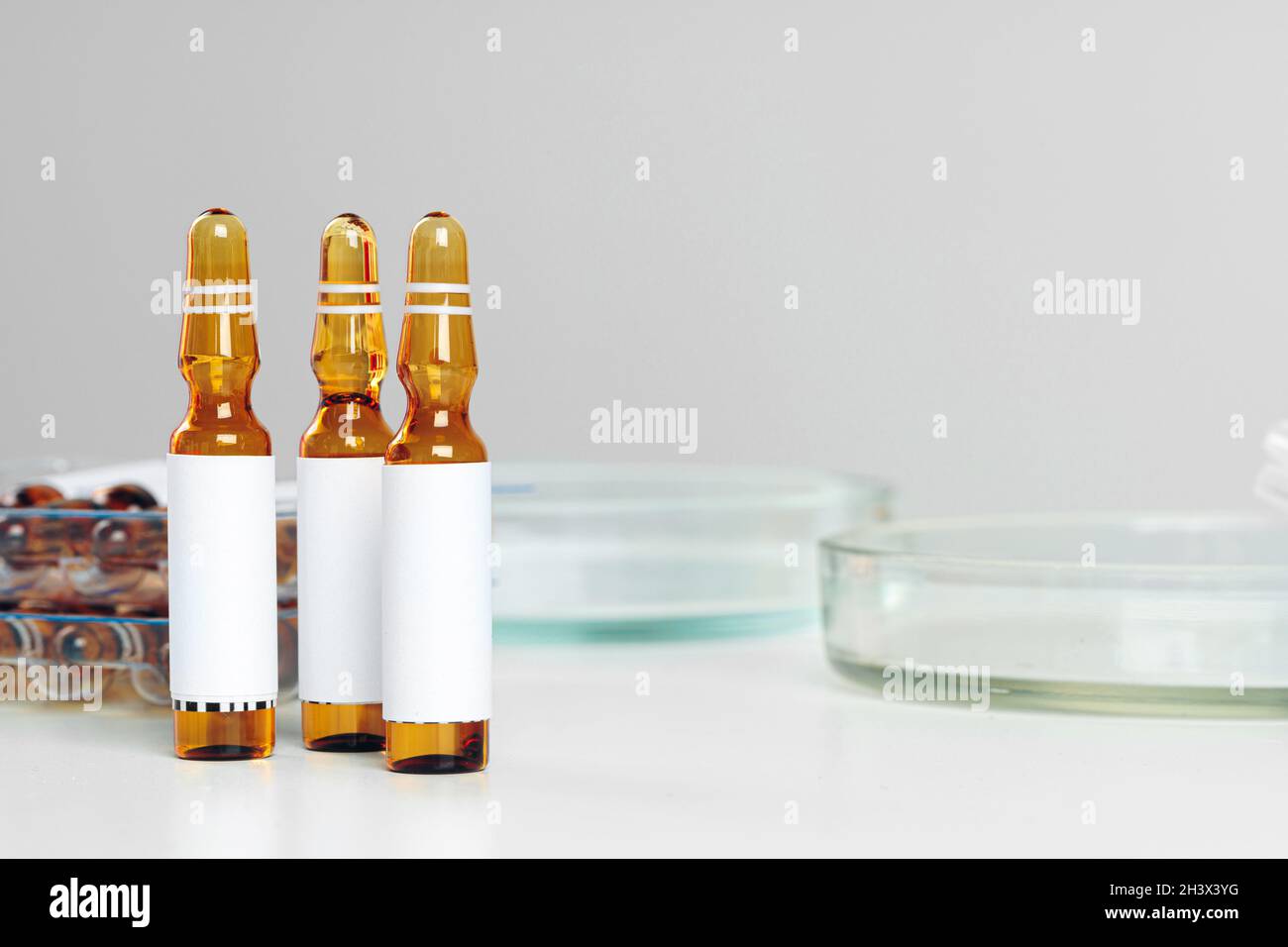 Glass medical ampoule bottles vial for injection Stock Photo Alamy