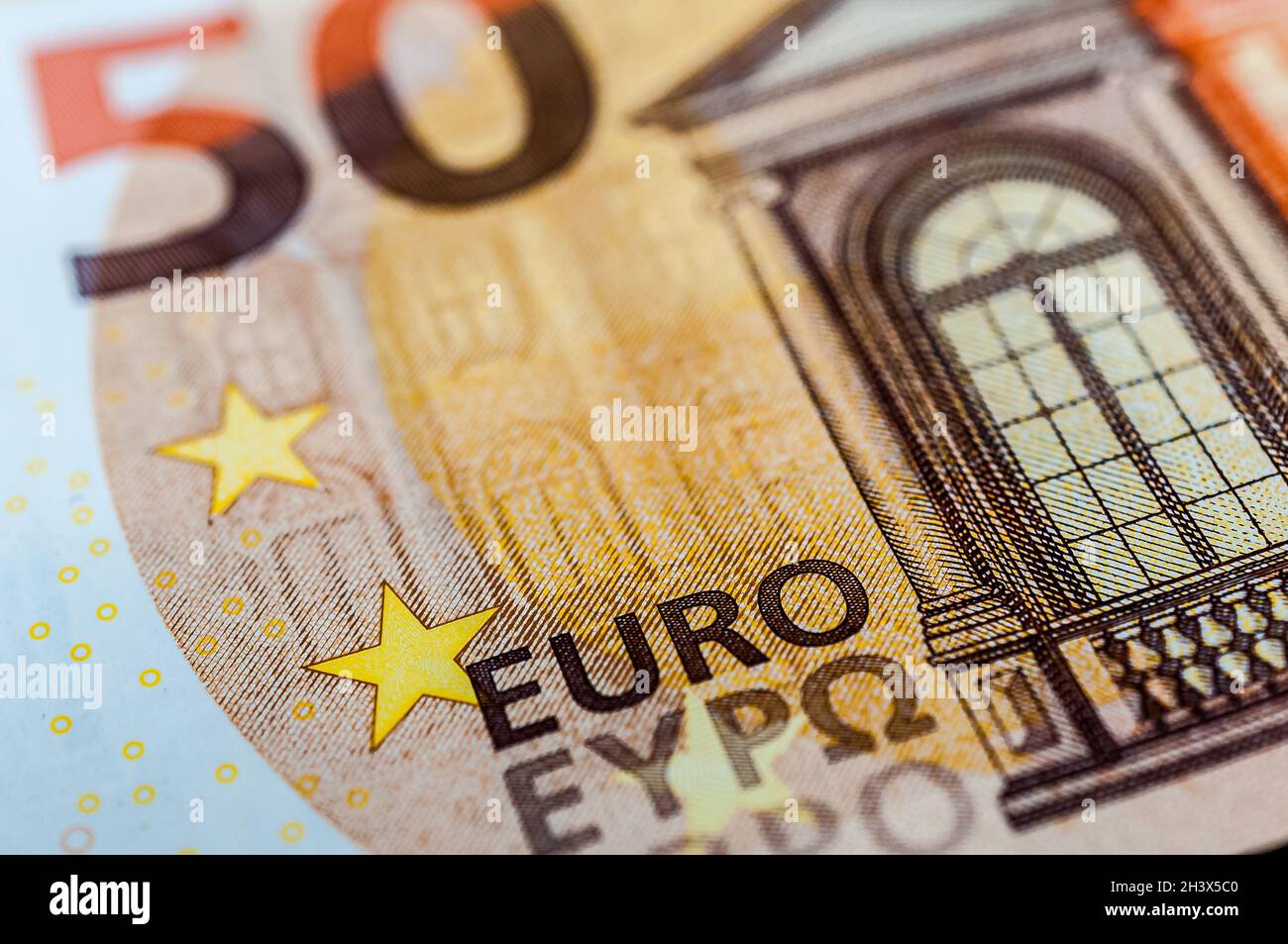 Finanzen - Einkommen - Altersvorsorge - FÃ¶rdermittel - 50 Eurogeldscheine Stock Photo