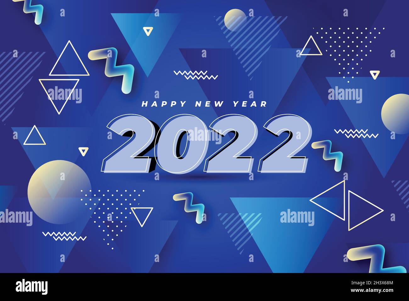 new year background with abstract blue shapes vector design ...