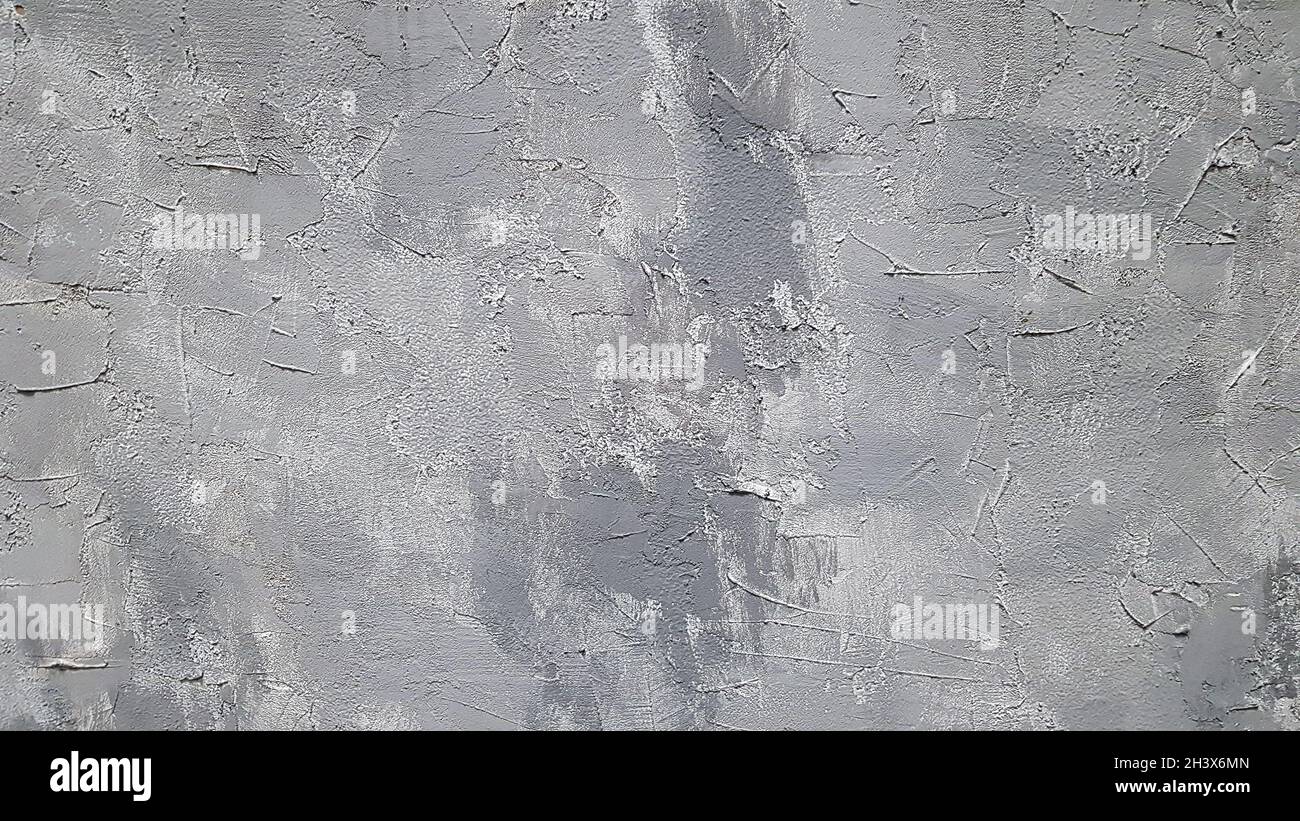 Texture of gray decorative plaster or concrete. Abstract background for design. Decorative plaster effect on wall. Stock Photo