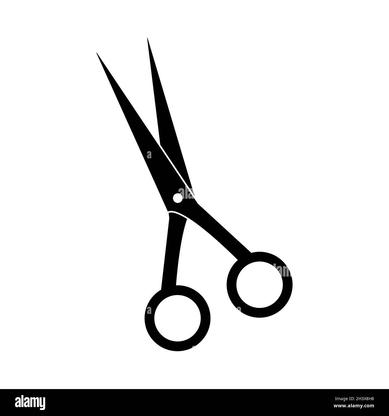 Scissors icon barber shop or tailor equipment symbol. Vector illustration isolated on white background. Stock Vector