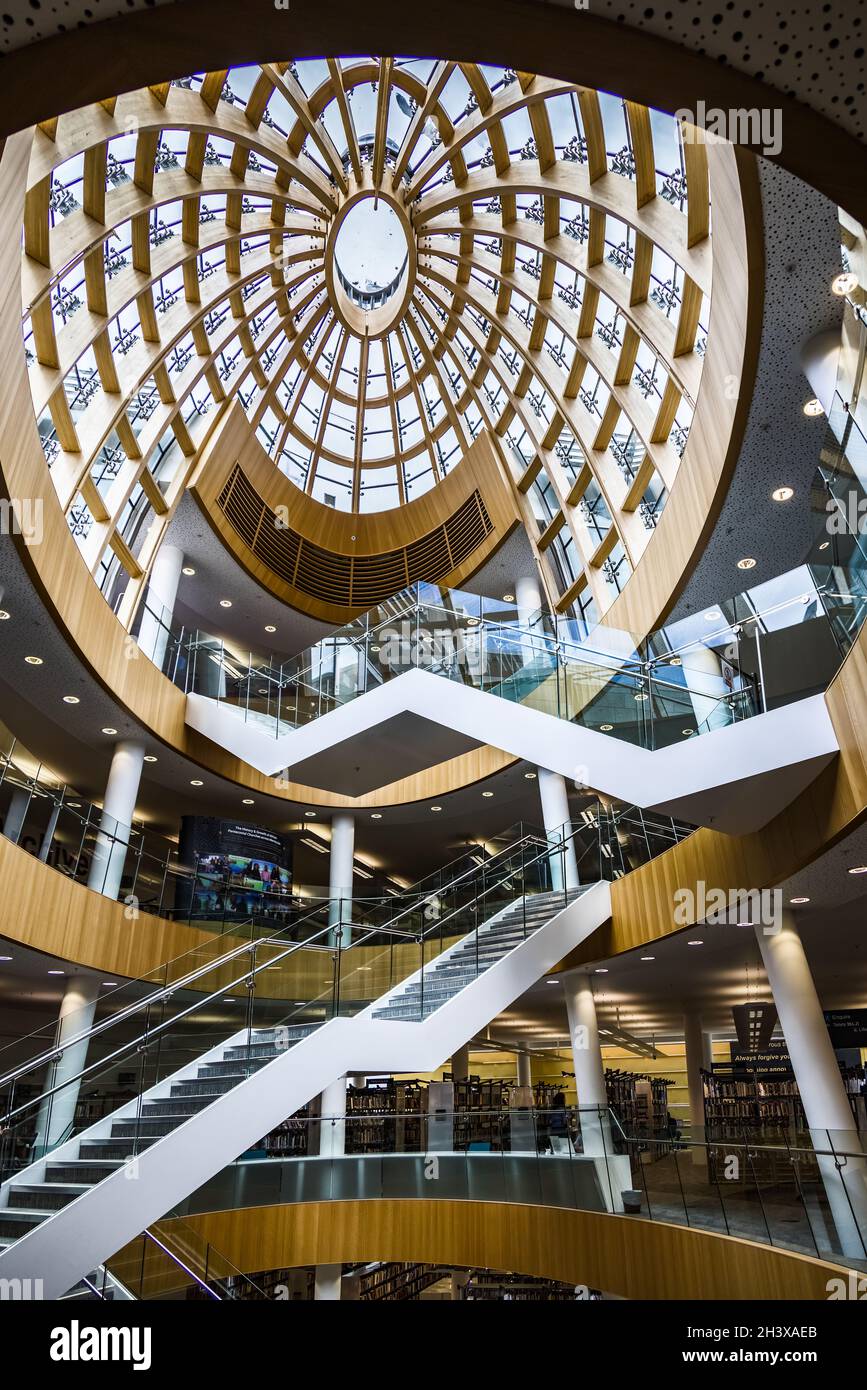 LIVERPOOL, UK - JULY 14 : Interior view of the Central Library in Liverpool, England UK on July 14, 2021 Stock Photo
