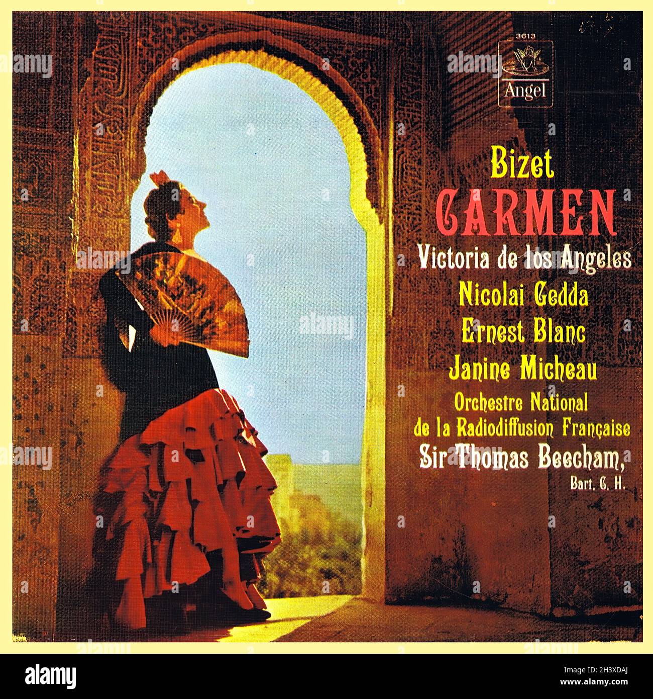 Bizet Carmen - de los Angeles Gedda Beecham Angel R2R - Classical Music Vintage Vinyl Record Stock Photo