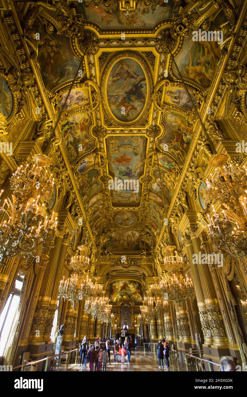 France, Paris, Opera Garnier, interior, Grand Foyer Stock Photo - Alamy
