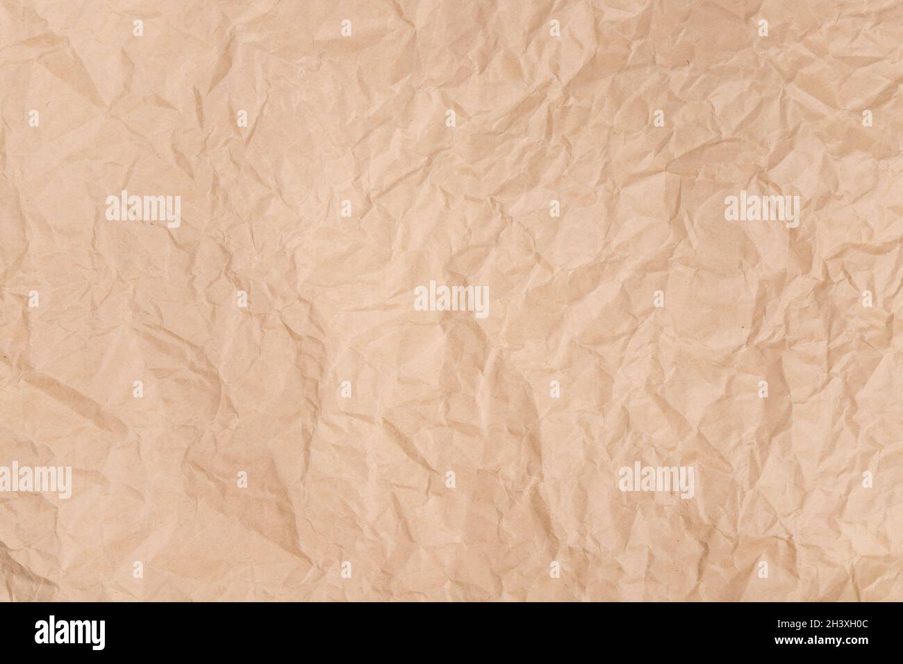 Rumpled brown paper texture Stock Photo