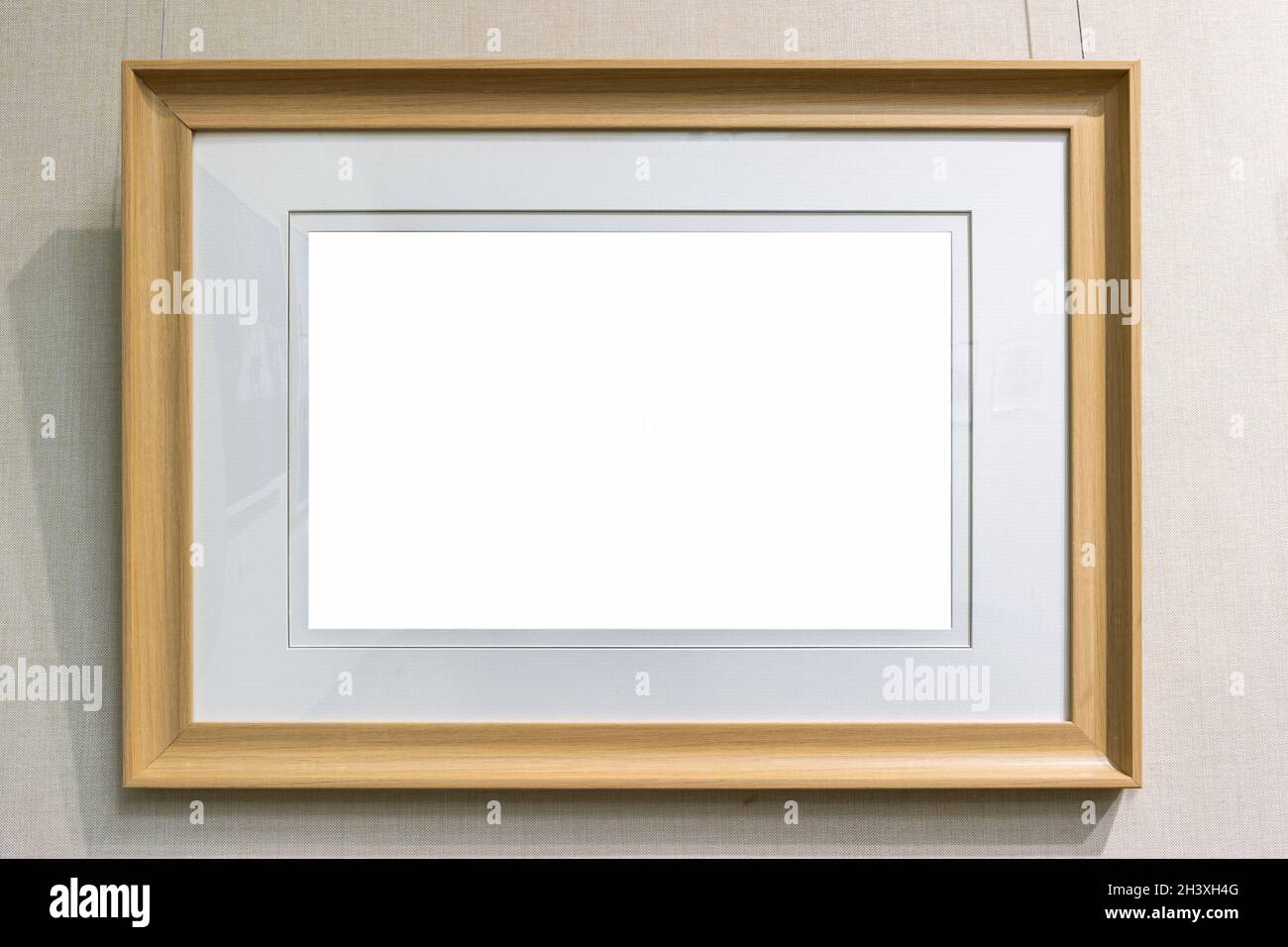 Blank modern wooden picture frame Stock Photo