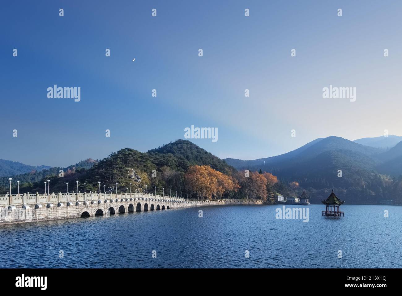 Beautiful lulin lake in autumn Stock Photo