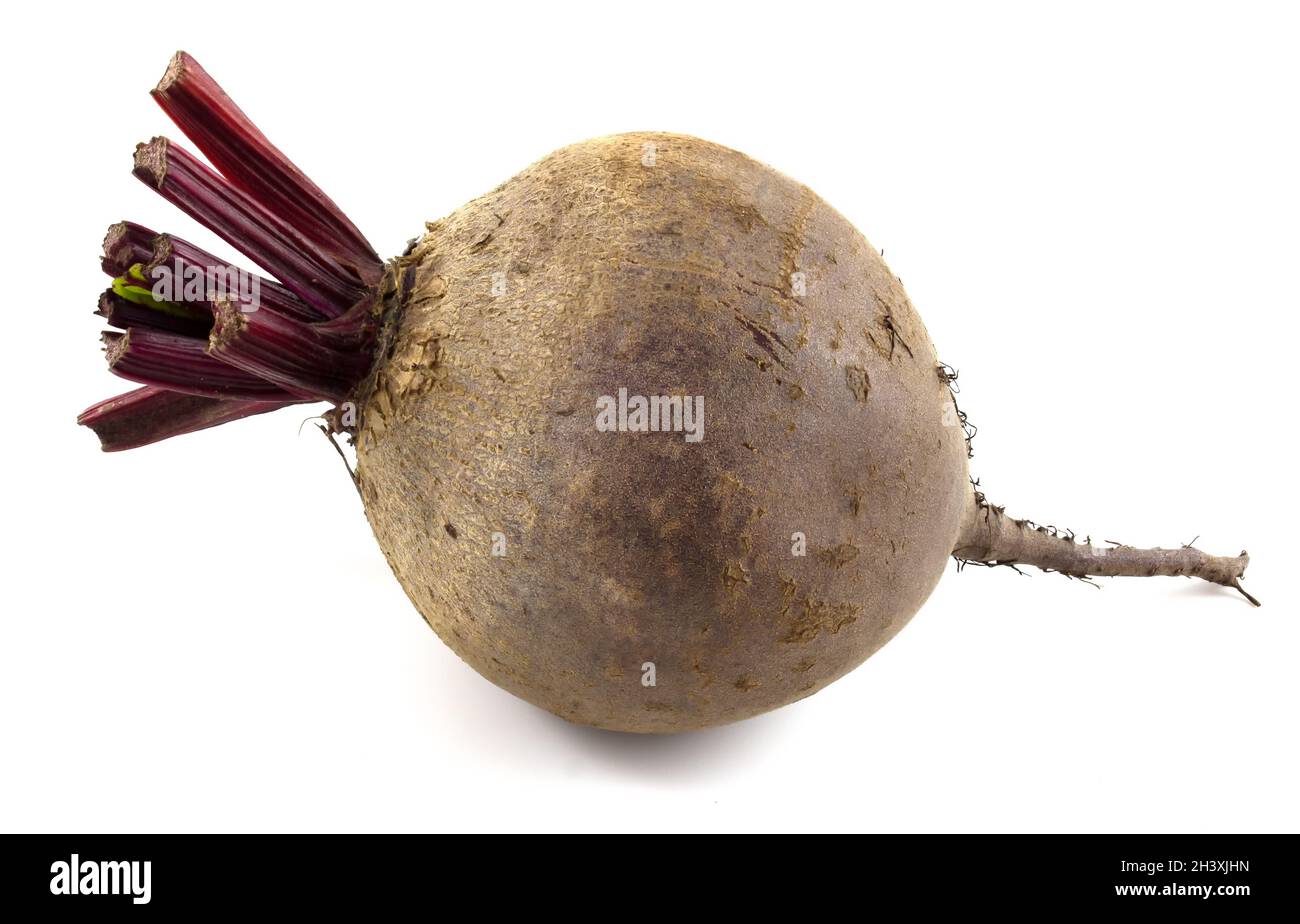 Red beet table isolated on white background. Vegetables close up. Stock Photo