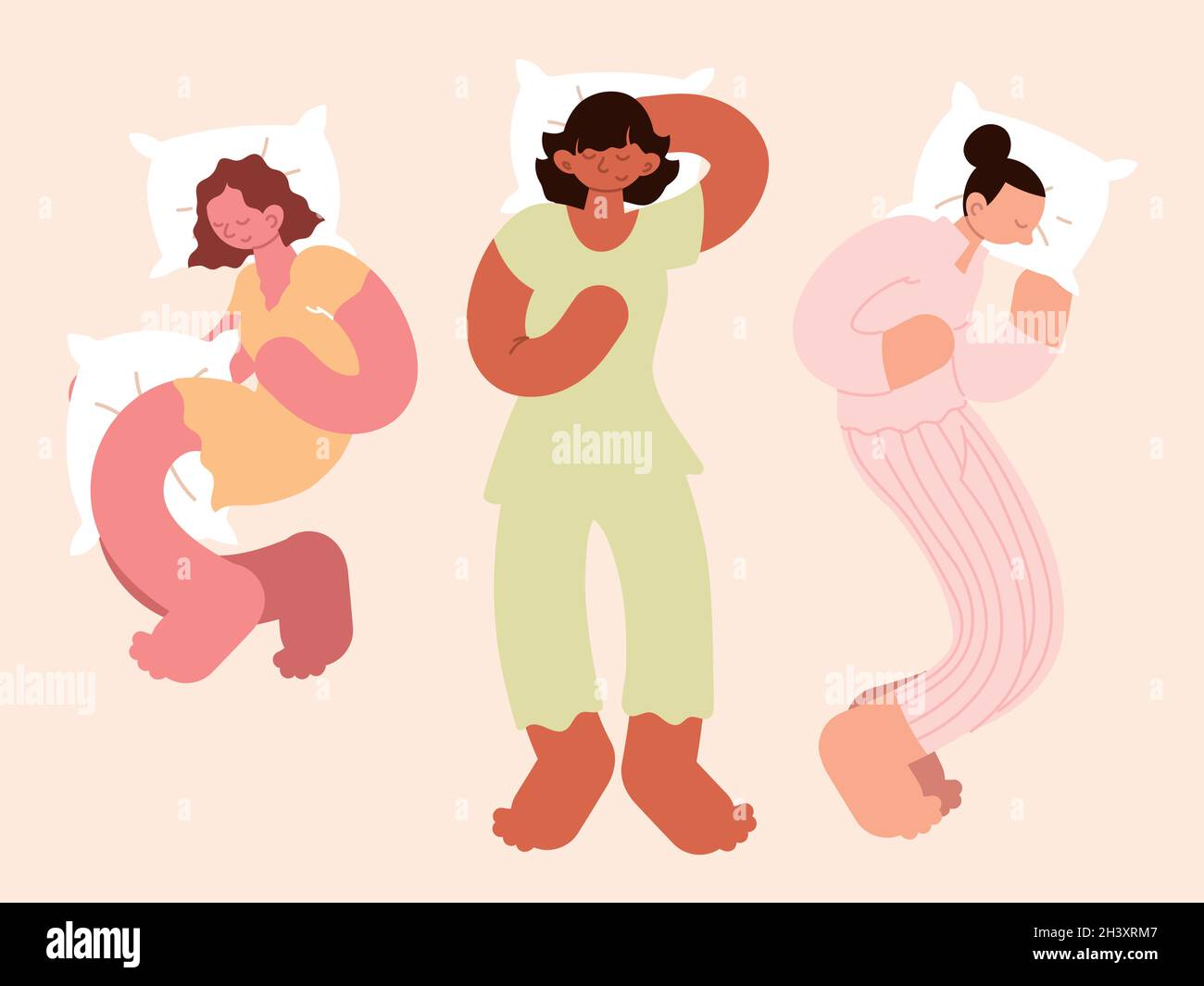set of sleeping women Stock Vector Image & Art - Alamy