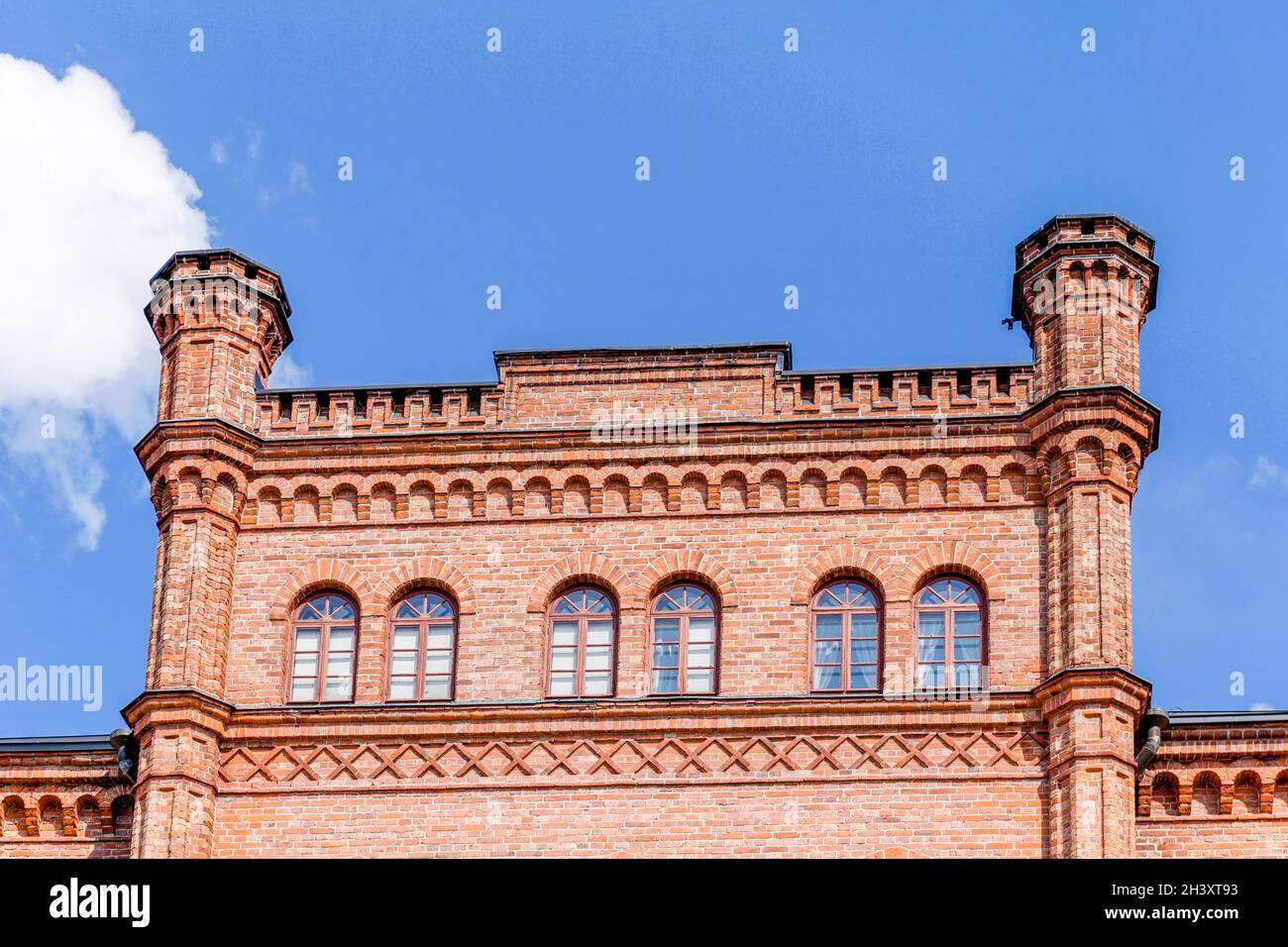 Detail view of the Vaasa Court of Appeals red brick building Stock Photo