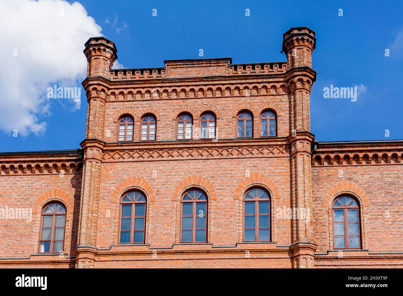 Detail view of the Vaasa Court of Appeals red brick building Stock Photo
