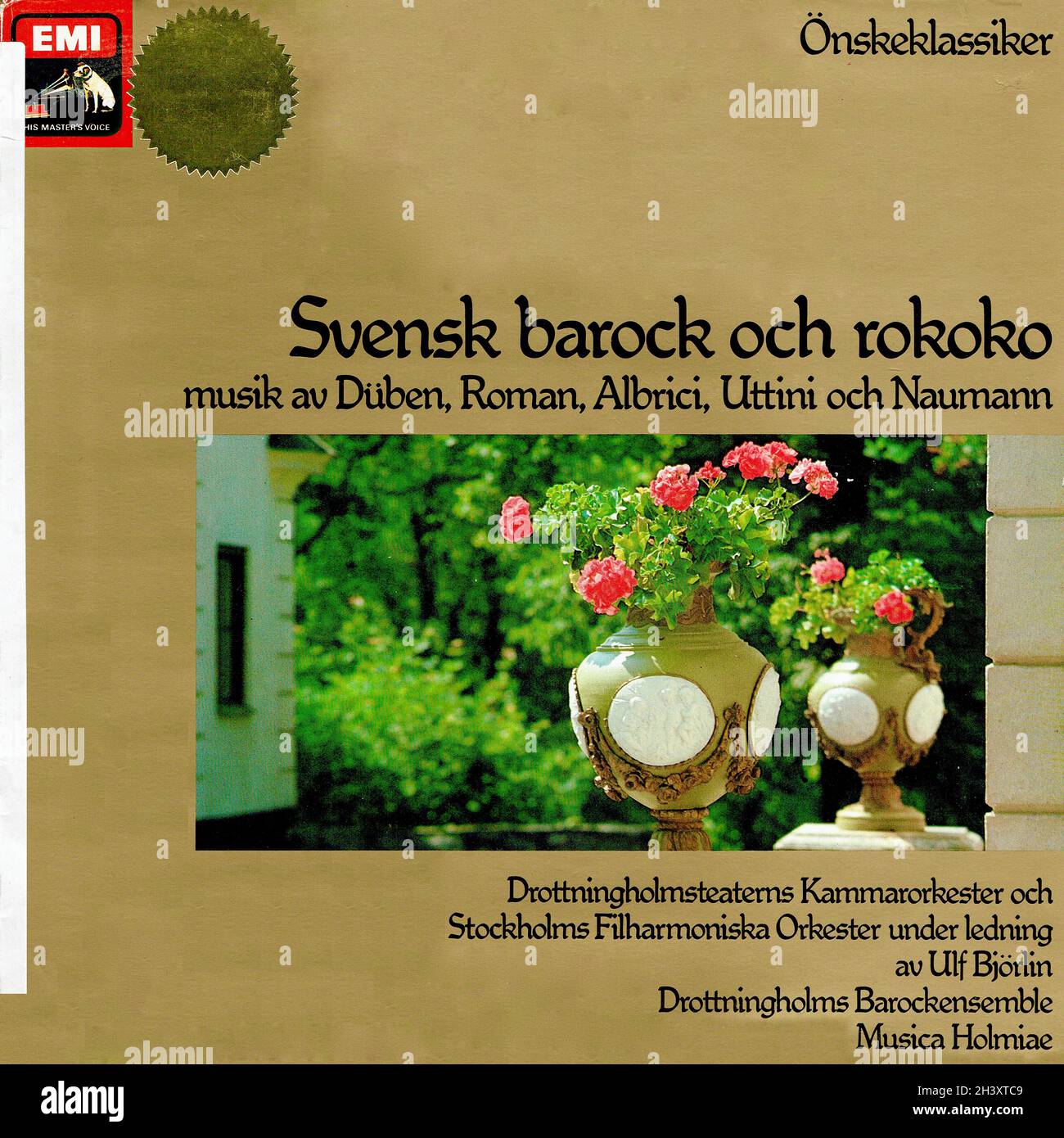 Baroque and Rococo in Sweden â€¢ DÃ¼ben â€¢ Roman â€¢ Albrici â€¢ Uttini â€¢ Naumann - Bjorlin Drottningholm EMI 1 - Classical Music Vintage Vinyl Record Stock Photo