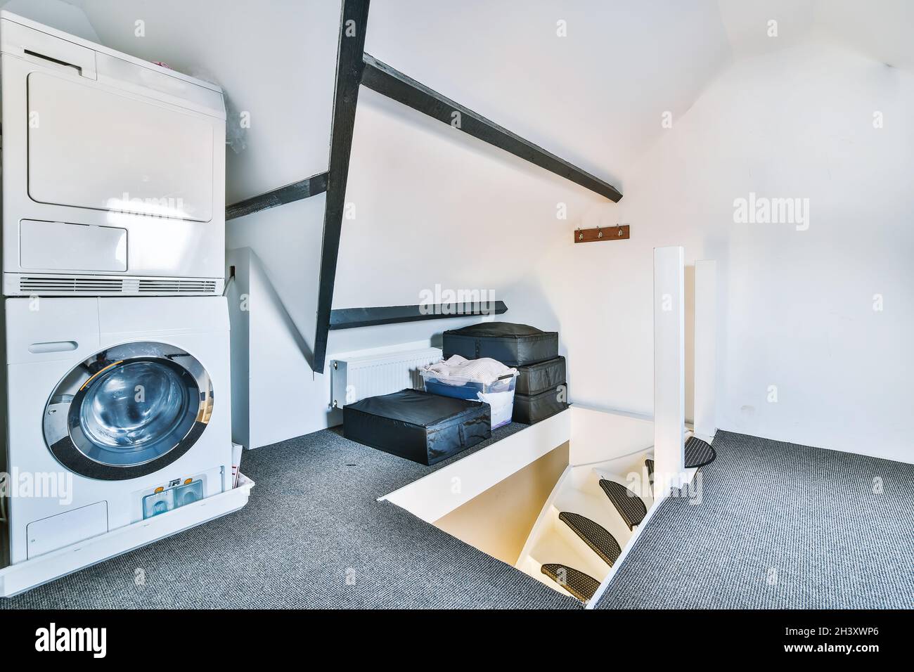 Laundry interior design in a luxury house Stock Photo - Alamy