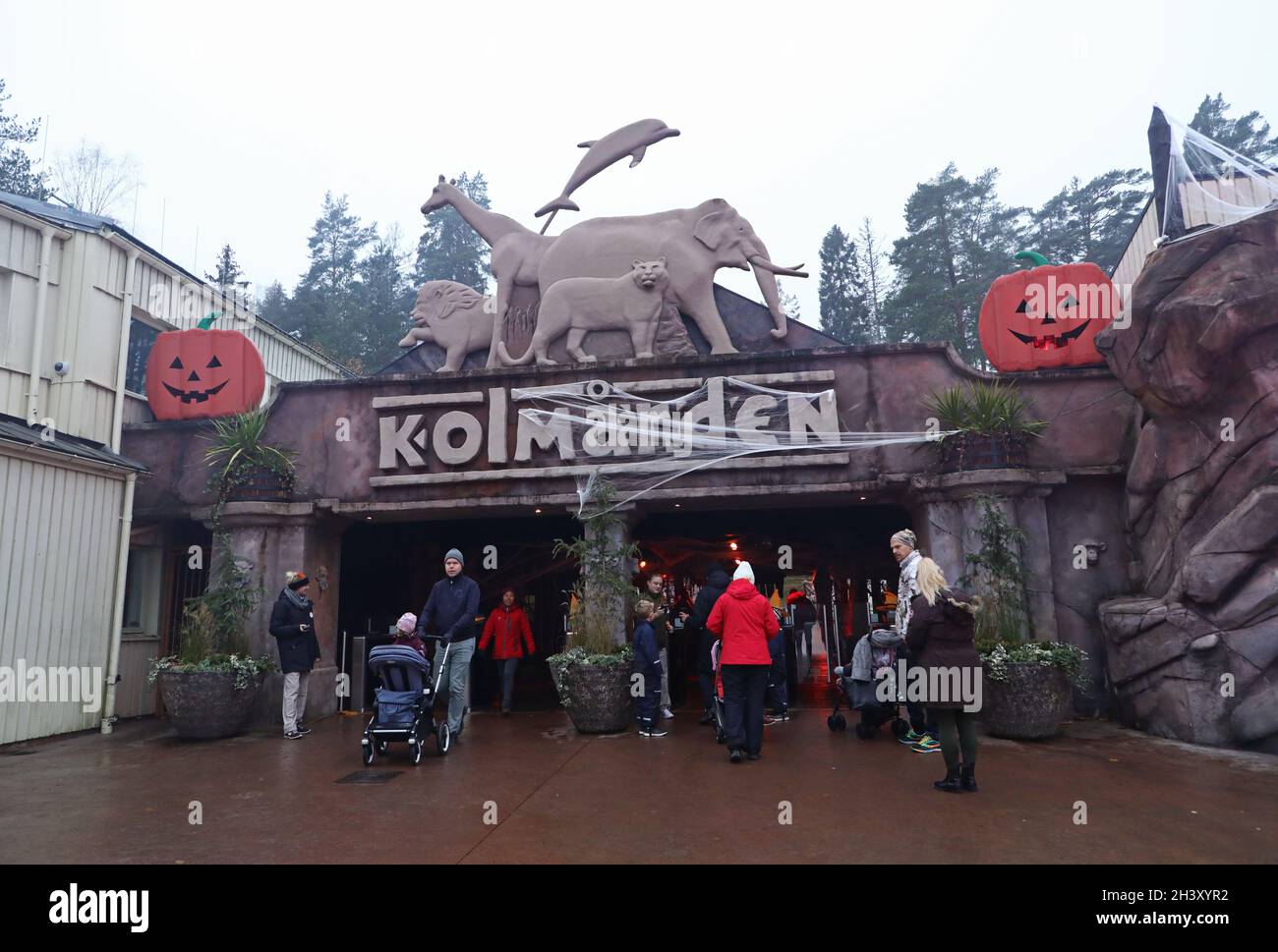Entrance during Halloween at Kolmarden Zoo on Saturday. Between October