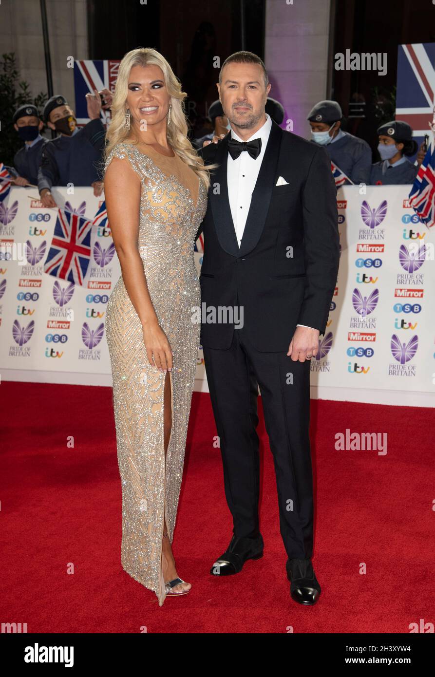 LONDON - ENGLAND 30 OCT: Paddy McGuinness and Christine McGuinness attends the Pride of Britain awards in partnership with TSB at the Grosvenor House Hotel, Park Street, London on the 30th October 2021. Photo by Gary Mitchell/Alamy Live News Stock Photo